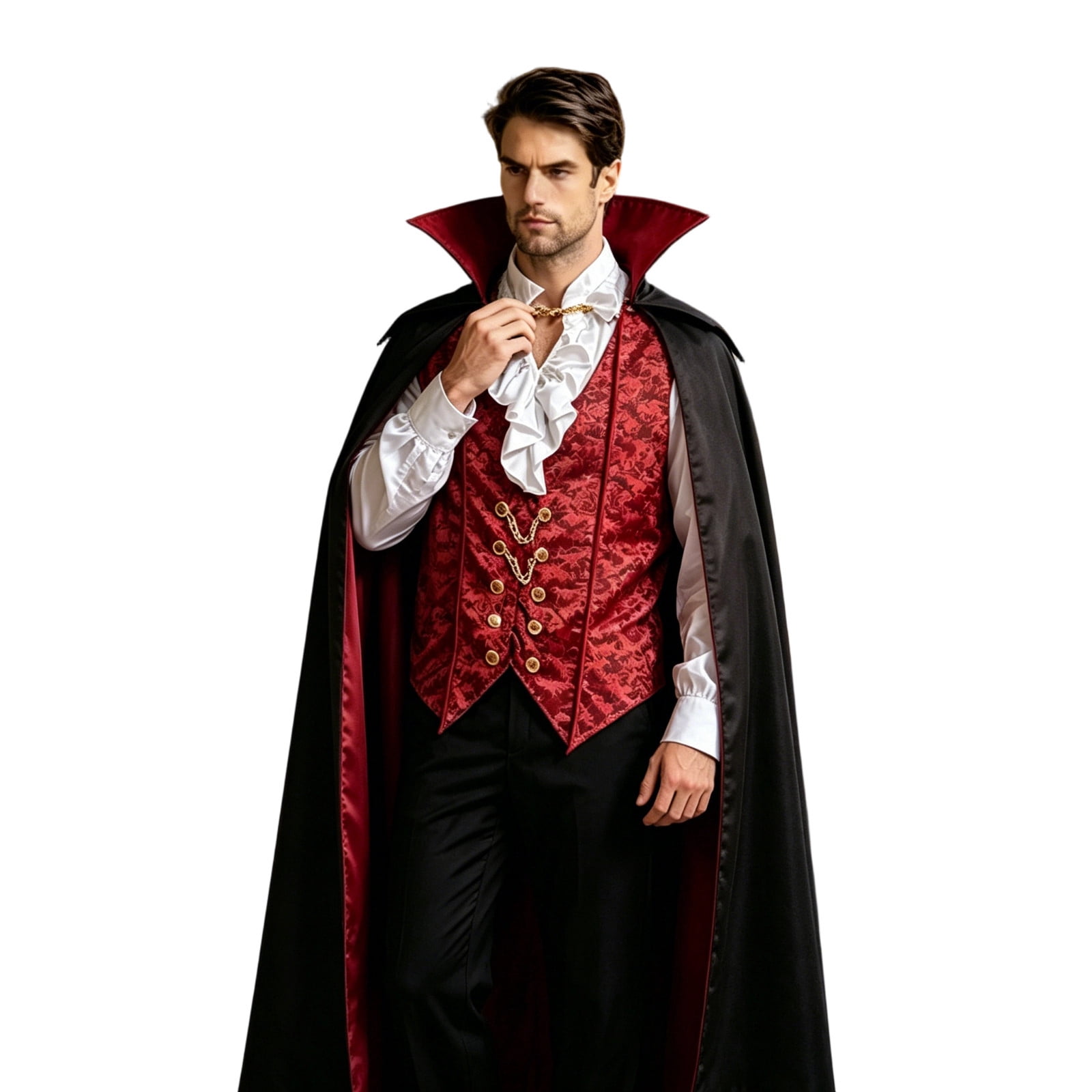 Vampire Robe Men FeiFu Men's Adult Halloween Themed Vampire Cosplay Costume Set with ...