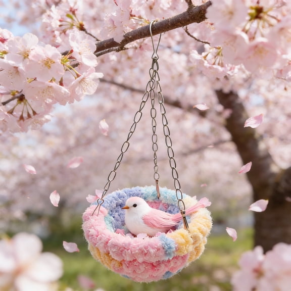 FeiFu Parrots Hammocks Bed Warm Fleece-Lined Thickened Winter Hanging Bird House Cozy Pet Cage Resting Bed for Small Birds Parakeet