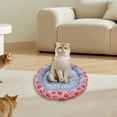 thumbnail image 1 of FeiFu Pet Cats Dog Christmas Round Bed Cushion Warm Pet Mat Thickened Warm Dog Bed Cats Bed Soft Comfortable Pet Bedding Festive Holiday Pet Cushion, 1 of 4