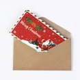thumbnail image 1 of FeiFu Plaid Santa Claus Folding Money Card Holiday Party Surprise Card Folding Christmas Cards Envelope Gift for Men Women, 1 of 6