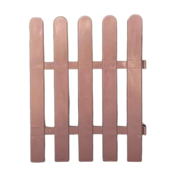 FeiFu Plastic Garden Fence Panels Outdoor Yard Fence for Patio Garden Flower Bed Vegetable Decorative Fencing Easy Installation Garden Accessories Grass Edging Pet Barrier Brown 40x50cm