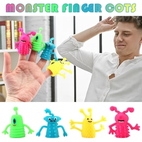 FeiFu Random Style Monster Finger Puppet, Soft Silicone Monster Finger Toy for Kids, Interactive Storytelling Hand Puppet, Cartoon Mini Finger Puppet Party Favor for Boys Girls