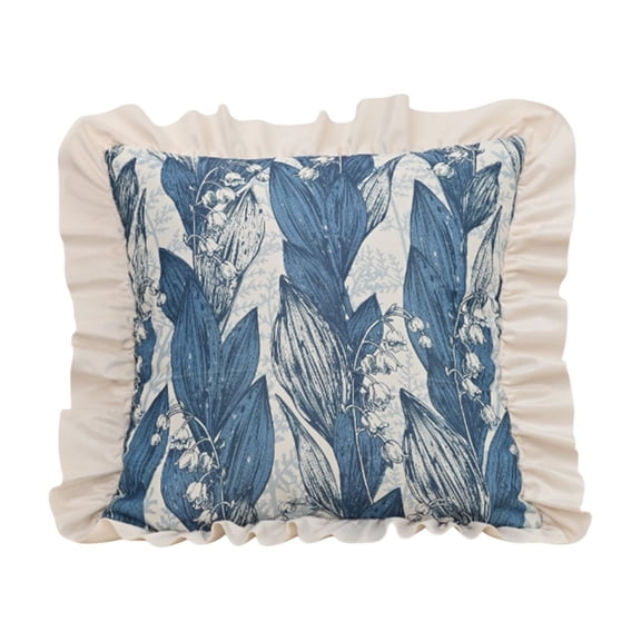 FeiFu Ruffled Pillowcase Vintage Velvet Pillowcase Living Room Sofa Cushion Cover Decorative Pillowcase for Living Room Sofa Bed​