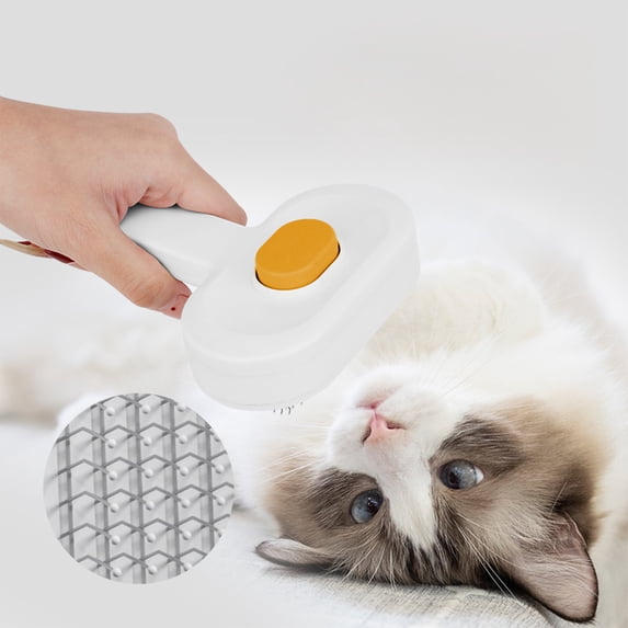 FeiFu Self-Cleaning Slicker Brush for Dogs and Cats,3-in-1 Grooming Kit with Detangling Comb and Storage Box, Deshedding Tool for Long Short Hair Pets,Brush Prevents Matting and Tangles
