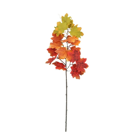 FeiFu Simulated Crimson Maple Foliage Indoor Garden Courtyard Enhancement Landscaping Artificial Branches Realistic Plastic Plants Autumn Decor Display
