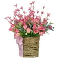 thumbnail image 1 of FeiFu Simulated Flower Basket for Spring Door Decor Artificial Floral Hanging Wreath,Porch Garden Home Decoration,Hanging Decoration, 1 of 5