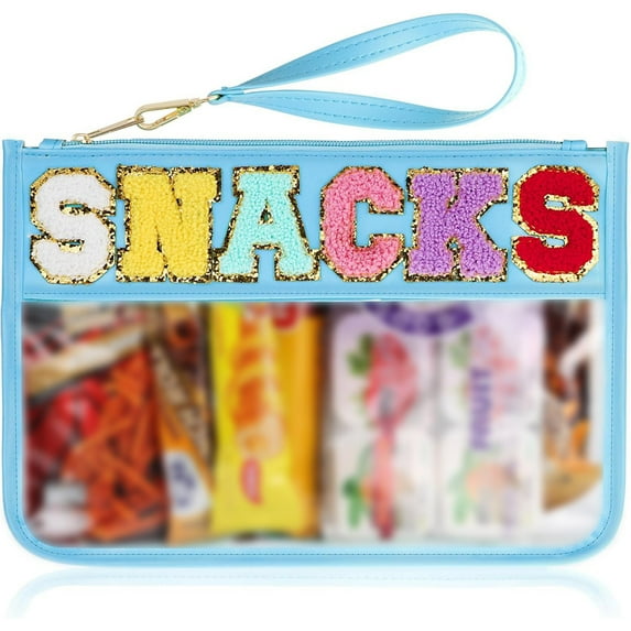 FeiFu Snack Storage Bag Transparent Zipper Bag Portable Waterproof Toiletry Bag Transparent Multi Use for Snacks Cosmetics for Home Travel