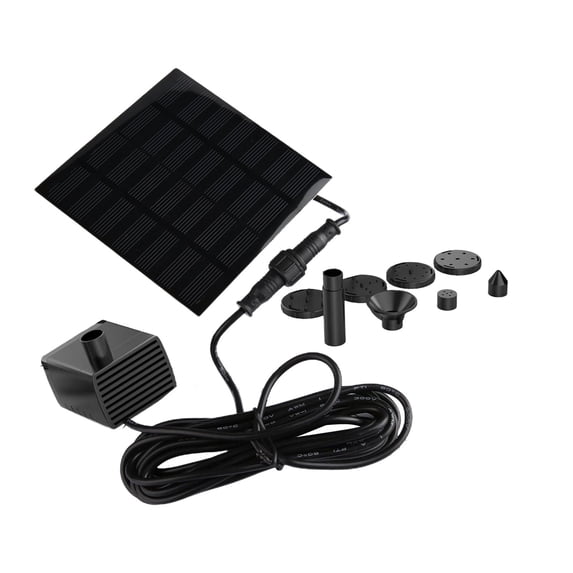 Lomaiwei Solar-Powered Water Pump Kit Submersible Brushless Pump for Garden Pond Fountains Circulation Solar Panel Included (No Backup Battery) One Size