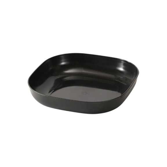 FeiFu Square Camping Plates with Stackable Corners,Heat-proof Microwave-Safe Dishware for Backpacking, RV Trips, Outdoor Cooking with Nestable Space-Saving Design Black