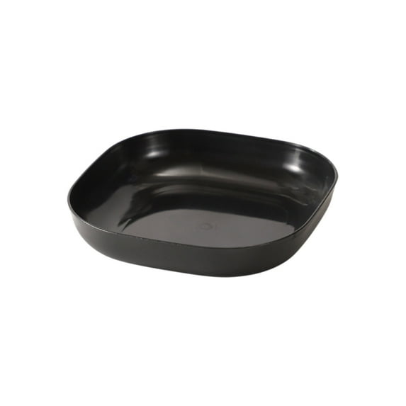 FeiFu Square Camping Plates with Stackable Corners,Heat-proof Microwave-Safe Dishware for Backpacking, RV Trips, Outdoor Cooking with Nestable Space-Saving Design Black