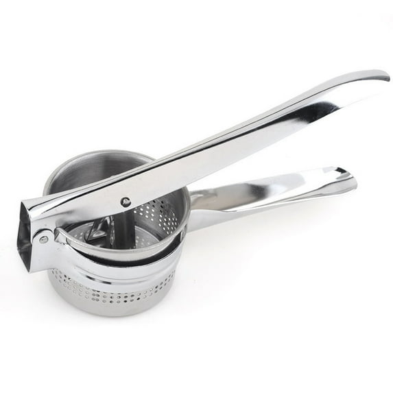 FeiFu Stainless Steel Multi-Purpose Hand Press,Vegetable Juicer Dumpling Filling Tool with Ergonomic Handle,Garlic Press,Rust Proof Kitchen Garlic Mincer Crusher Squeezer