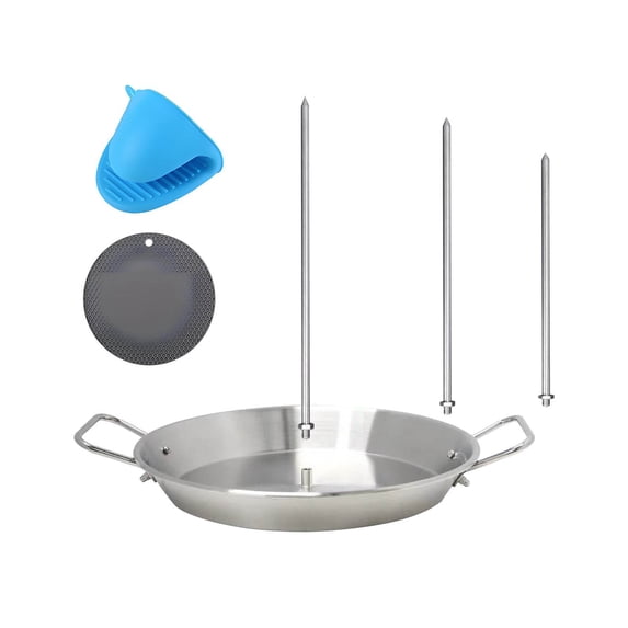 FeiFu Stainless Steel Vertical Grill Skewers With 10 Inch Detachable Nails Whole Chicken Fish Sausage Steak Kit Barbecue Accessory Camping Backyard Roasting Set