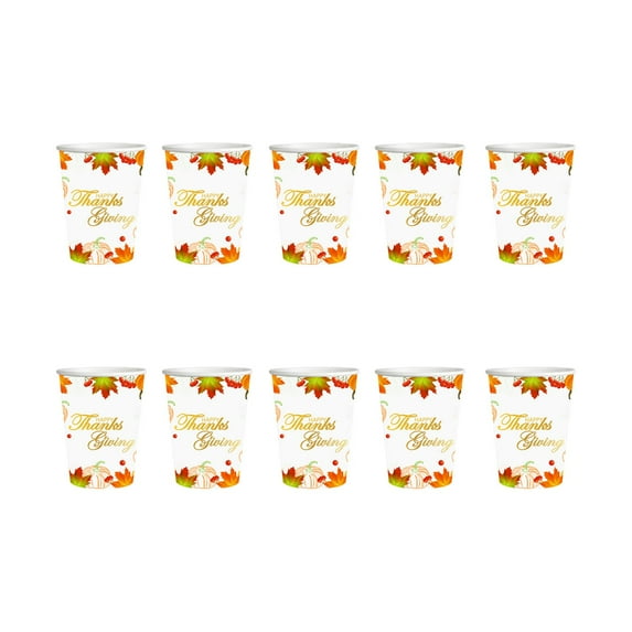 FeiFu Thanksgiving Tableware Set Including Paper Towels Plates Cups and Tablecloth with Maple Leaf and Pumpkin Patterns Festive Decor for Birthday Party Decoration Supplies