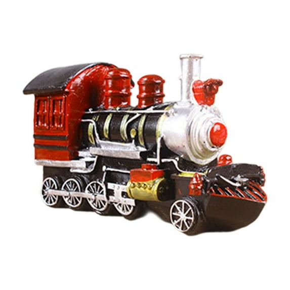 FeiFu Vintage Resin Locomotive Model Custom Metal Truck Statue Decorative Figurine Collectible Home Office Display Decorative Models Red Free Size