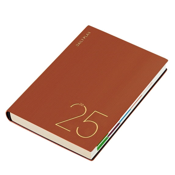 FeiFu Weekly Appointment Book Planner , Daily Planner Appointment Book for School Office Work Schedule Agenda Organizer with Notepad Brown