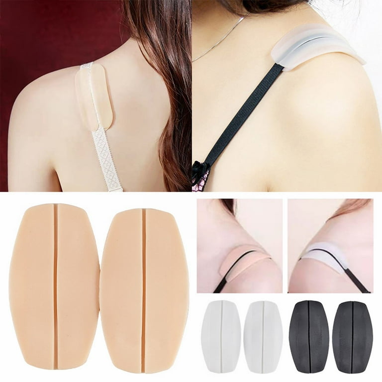 Feiboyy 3 Pairs Shoulder Pads For Women Soft Silicone Bra Strap Cushions  Holder Hole Silicone Bra Strap Cushions Holder Non Slip Shoulder Protector
