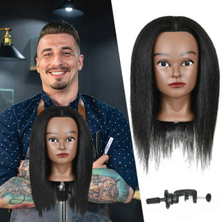  Morris Cosmetology Mannequin Head with Synthetic Hair Styling  Head for Hairdresser Training Head Manikin Doll Head 26-28 Long Hair  Mannequin Head for Braiding Practice with Clamp (Black-22Inch) : Beauty 