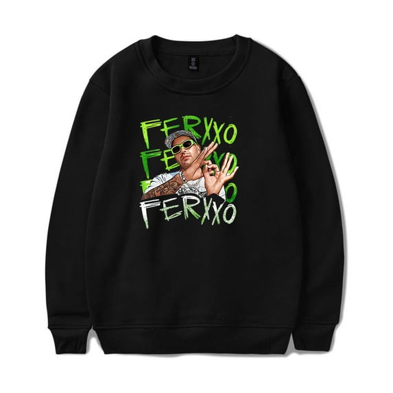 Feid Ferxxo Merch Long Sleeve Crewneck Sweatshirt For Men/Women Winter Rapper Casuals Streetwear Top