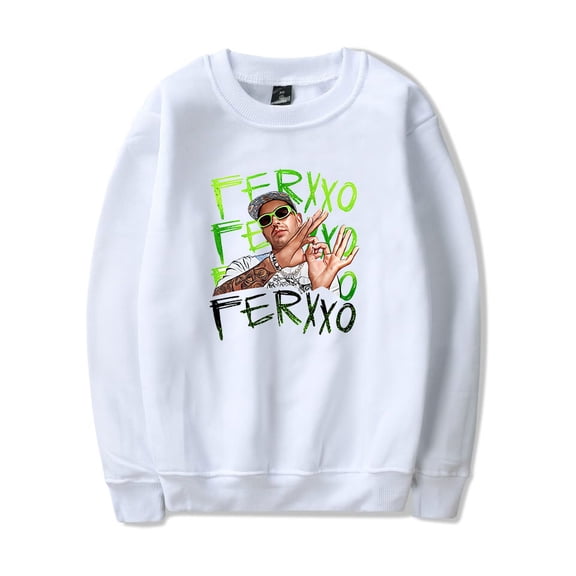 Feid Ferxxo Merch Long Sleeve Crewneck Sweatshirt For Men/Women Winter Rapper Casuals Streetwear Top