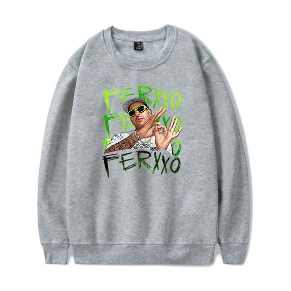 Feid Ferxxo Merch Long Sleeve Crewneck Sweatshirt For Men/Women Winter Rapper Casuals Streetwear Top