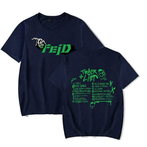 Feid Shirt Track List Feid Logo T-shirt Women Men Casual Short Sleeve Tee Singer Merch