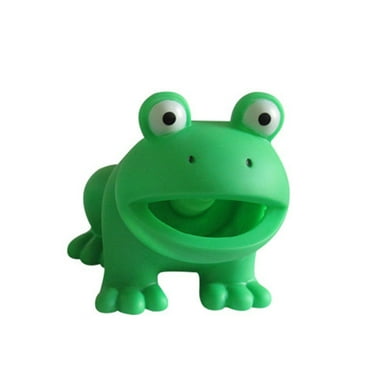 Feierber Dog Toy Interactive Dog Chew Toy with Sounds Effect Cartoon Frog Shaped Pet Teeth Cleaning Toy Pet Supplies