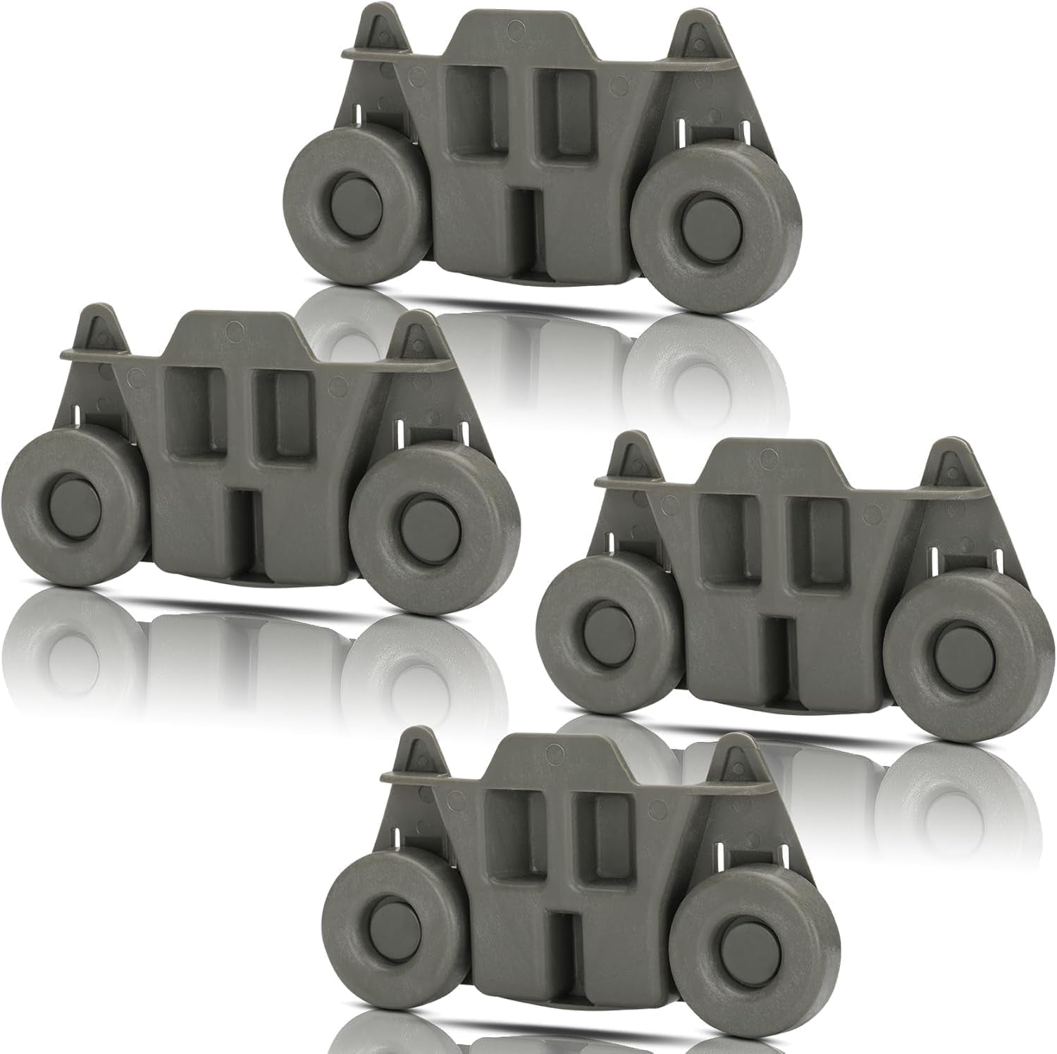 Pack of 4 W10195416 Dishwasher Wheels Lower Rack for Kitchenaid Whirlpool Maytag