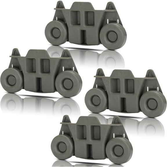 Feikeer W10195416 4 Pack Dishwasher Wheels Lower Rack for Kitchenaid Whirlpool Maytag
