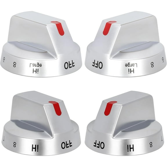 Feikeer Upgraded 4-Pack DG94-03797Q DG94-03797P Compatible with Samsung Electric Range Stove knobs Replacements Stove Oven Knob