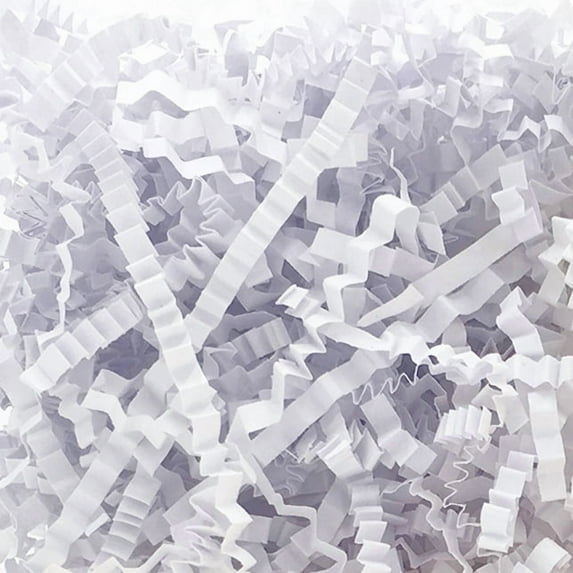 Feildoo 100g Crinkle Cut Paper Shred Filler for Gift Wrapping & Basket Filling, for Easter, Gift, Wedding, Birthday, Christmas, B#White, PR2864