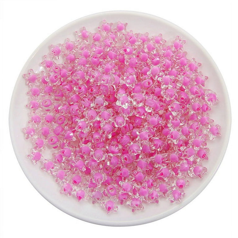 Feildoo 100pcs Arcylic Star Beads with 2mm Holes for