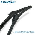 thumbnail image 1 of Feildoo 16 in & 16 in Windshield Wiper Blades Fit For VW Rabbit 1984 16"&16" Premium Hybrid Wiper Replacement For J U HOOK Wiper Arm, Car Front Window (Pack of 2), FL4565EB, 1 of 7