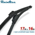 thumbnail image 1 of Feildoo 17 Inch & 16 Inch Replacement Windshield Wiper Blades Fit For Hummer H3 2007 Premium Summer Winter Braketless (Pack of 2, 17"+16", For Car Front Window), WW3348A, 1 of 7