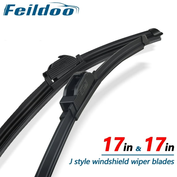 Feildoo 17 Inch & 17 Inch Replacement Windshield Wiper Blades Fit For Toyota Pickup 1994 Premium Summer Winter Braketless (Pack of 2, 17"+17", For Car Front Window), WW3381A