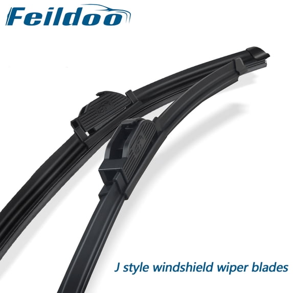 Feildoo 18"&18" Wiper Blades Fit For GMC R2500 Suburban 1987 18"+18" Bracketless For Car Front Window, Driver and Passenger, J U HOOK, Pack of 2, F32200P