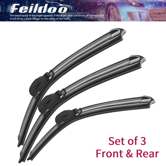 Feildoo 19"+19"+12" 3PCS Windshiled Wiper Blades Fit For Saturn LW1 2000, for Car Front and Rear,Y28H282G