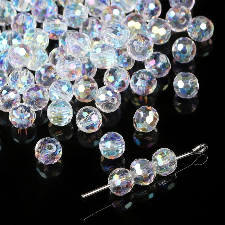 Feildoo 20PCS Glass Beads Bulk, Bracelet Loose Beads for Jewelry Making  Earring, Necklaces, and DIY Crafts (, M#96 Faceted 6x5mm Ball Beads) 