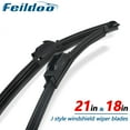 thumbnail image 1 of Feildoo 21 Inch & 18 Inch Replacement Windshield Wiper Blades Fit For Cadillac ATS 2019 Premium Summer Winter Braketless (Pack of 2, 21"+18", For Car Front Window), WW996A, 1 of 7