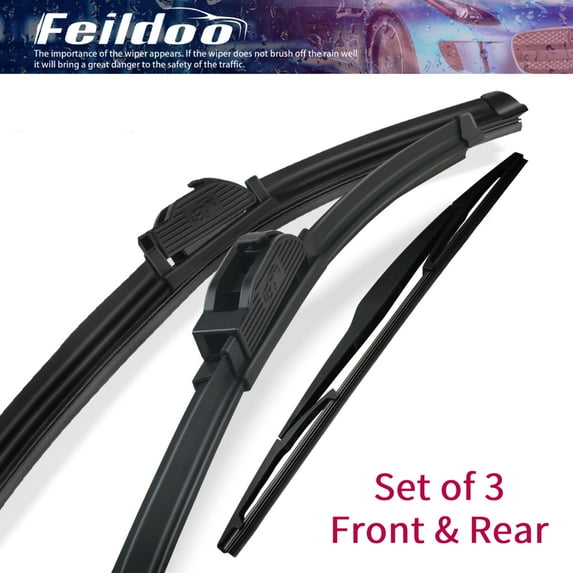 Feildoo 22+19+16B Front + Rear Wiper Blades Fit For Subaru Forester 2004, 3pcs for Front & Rear Windshield, Y23C9B7G