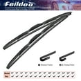 thumbnail image 1 of Feildoo 22 in & 19 in Windshield Wiper Blades Fit For ISUZU I-350 2006 22"&19" Premium Hybrid Wiper Replacement For J U HOOK Wiper Arm, Car Front Window (Pack of 2), FL6211EB, 1 of 7