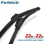 Feildoo 22"&22" Windshield Wiper Blades Bracketless All Season, High Quality, Clean Windscreen, Driver & Passenger, Front Left & Right, Set of 2, NO3110N