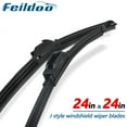 thumbnail image 1 of Feildoo 24"&24" Fit For Chevrolet Camaro 2000 Summer Winter Windshield Wiper Blades, (Pack of 2, Driver & Passenger), WW6948A, 1 of 7