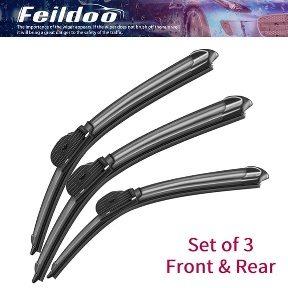 Feildoo 26"+20"+16" 3PCS Windshiled Wiper Blades Fit For Volvo V40 2004-2000, for Car Front and Rear,Y21H139G