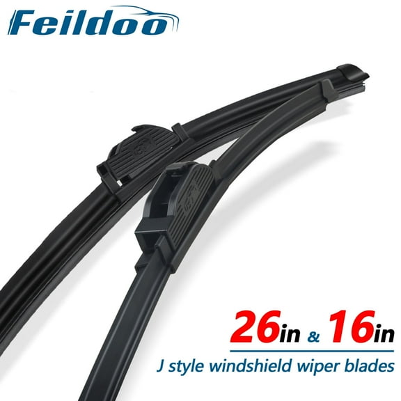 Feildoo 26 Inch & 16 Inch Replacement Windshield Wiper Blades Fit For Genesis G90 2017 Premium Summer Winter Braketless (Pack of 2, 26"+16", For Car Front Window), WW623A