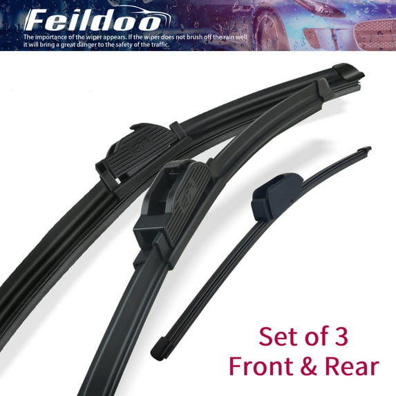 Feildoo 3PCS Wiper Blades Fit For Kia Forte5 2014-2018, Front & Rear Windshield Wiper Blades, Y28H6J8S