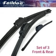thumbnail image 1 of Feildoo 3PCS Wiper Blades Fit For Kia Niro EV 2019-2020, Front & Rear Windshield Wiper Blades, Y26H6M0S, 1 of 8