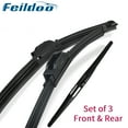thumbnail image 1 of Feildoo 3PCS Wiper Blades Fit For Suzuki SX4 2013-2007, Front & Rear Windshield Wiper Blades, Y26H757S, 1 of 8