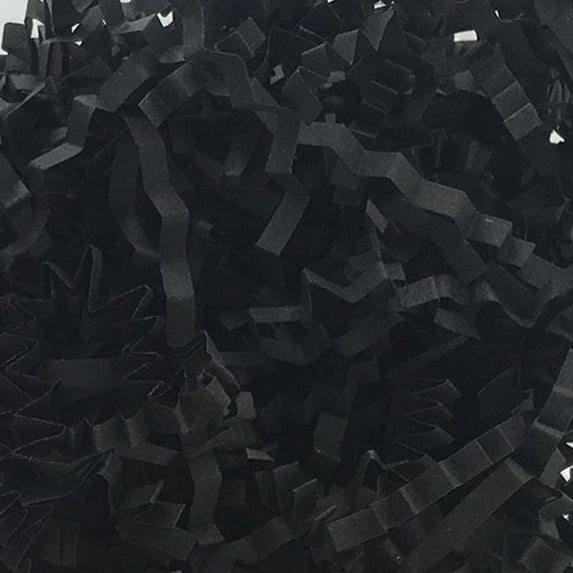 Feildoo Colorful Shredded Crinkle Lafite Paper Raffia DIY Wedding Party Candy Gift Box Filler Packaging Christmas Home Decorations-100g, Black