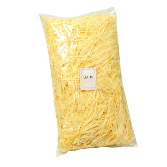 Feildoo 50g/0.11 LB Crinkle Cut Paper Shreds - Multi-Purpose Filler for Packaging and Crafts, C#Light Yellow, PR1180