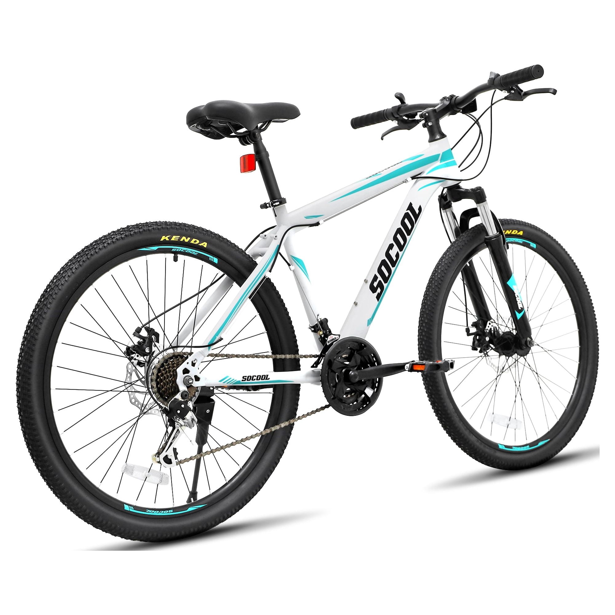 Feildoo Bicycles Men's 26" Mountain Bike, Outdoor Cycling Road Bike-White & Black & Blue